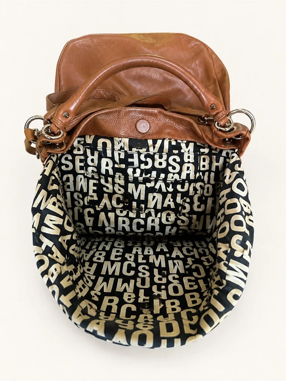 Marc by Marc Jacobs Classic Q Lil Ukita Brown Leather Hobo Crossbody Dust Bag
